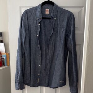 Scotch & Soda Blue Casual Button Down Shirt